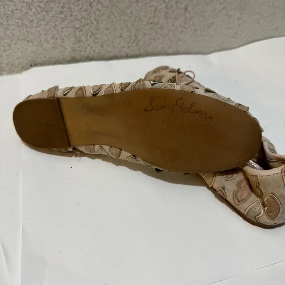 Sam Edelman pale pink Suede kisses ballet flats size 7.5